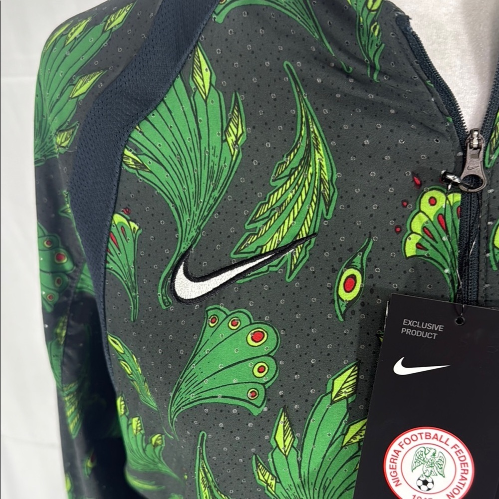Nike Women’s Nigeria Naija Cropped Dry-Fit Soccer Jacket – Green/Black – Size Sm - Picture 5 of 12